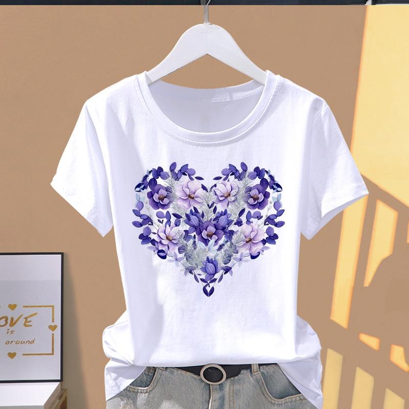 (Asian Size) Women's Top T Clothing leopard style Print O-neck Fashion Female Casual Graphic Tee Short Sleeve T-shirts