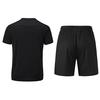 Under Armour Solid Color Simple Logo Print Round Neck Comfortable Pullover Short Sleeve Jersey Unisex Tops Black 21500525-001+23500203-001