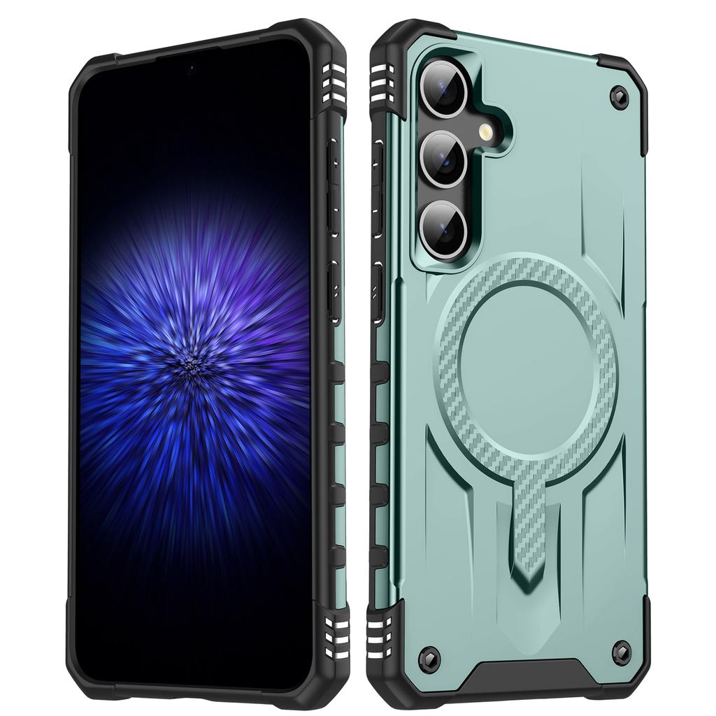 For Samsung Galaxy S25+/S24+ Case Compatible with MagSafe Four Corner Airbags PC+TPU Phone Cover