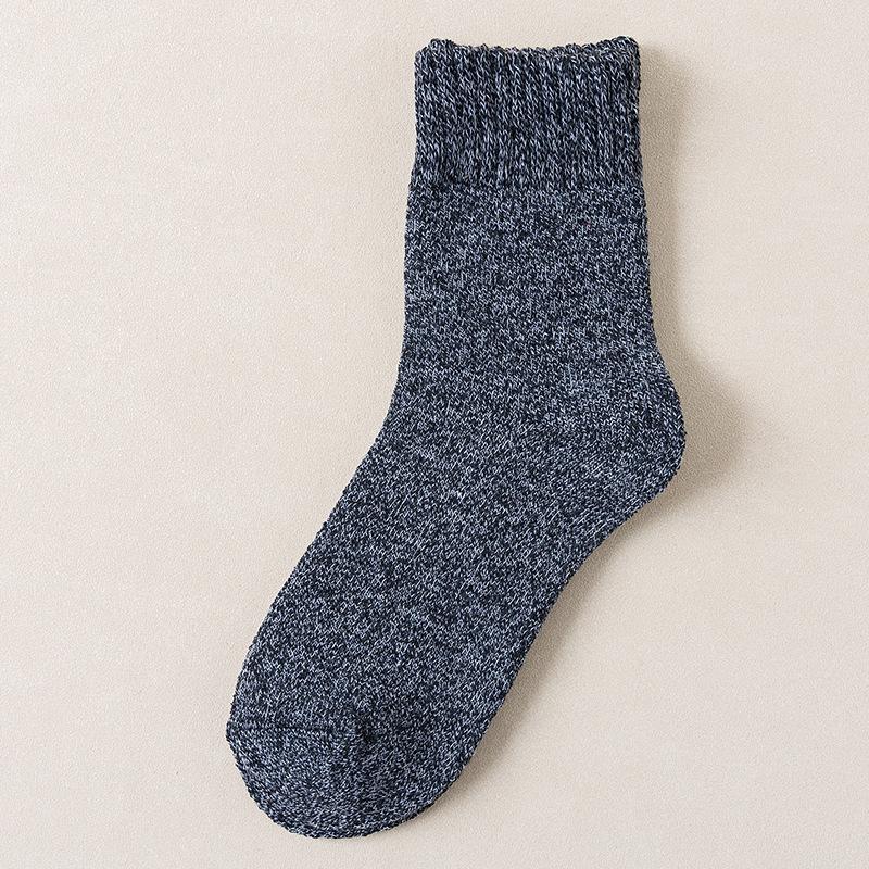 

3 пары зимних теплых толстых махровых мужских носков, шерстяные мужские носки, носки-тапочки, носки из мериносовой шерсти для защиты от холода и снега 3pairs чёрный