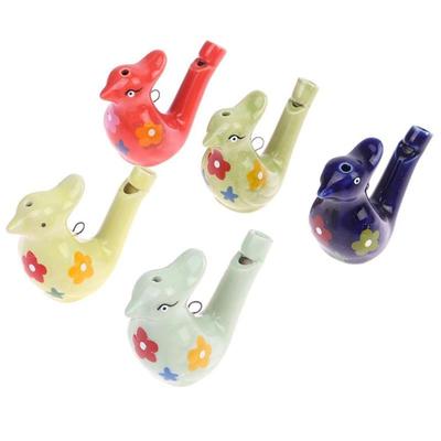 Hand-Painted Musical Whistle Musical Instrument Toys Ceramic Water Birds Whistle Sports Whistle