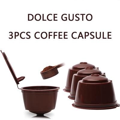 Set of 3 Refillable Coffee Pods Filters Including Cleaning Brush and Spoon Optional Color for Coffee Enthusiasts Present