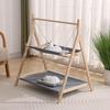 Solid Wood Cat Hammock Swing: Double-Layer Rocking Bed Cradle for All Seasons