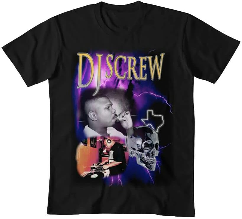 Dj Screw Screwed up Chopped and Screwed Hip hop t Shirt Unisex Tshirt 3XL чёрный