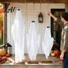 Decoração Suspensa para Árvore de Pátio Fantasma Balançante Decoração de Halloween Iluminação LED Grande Ornamentos Assustadores para Jardim Externo com Controle Remoto