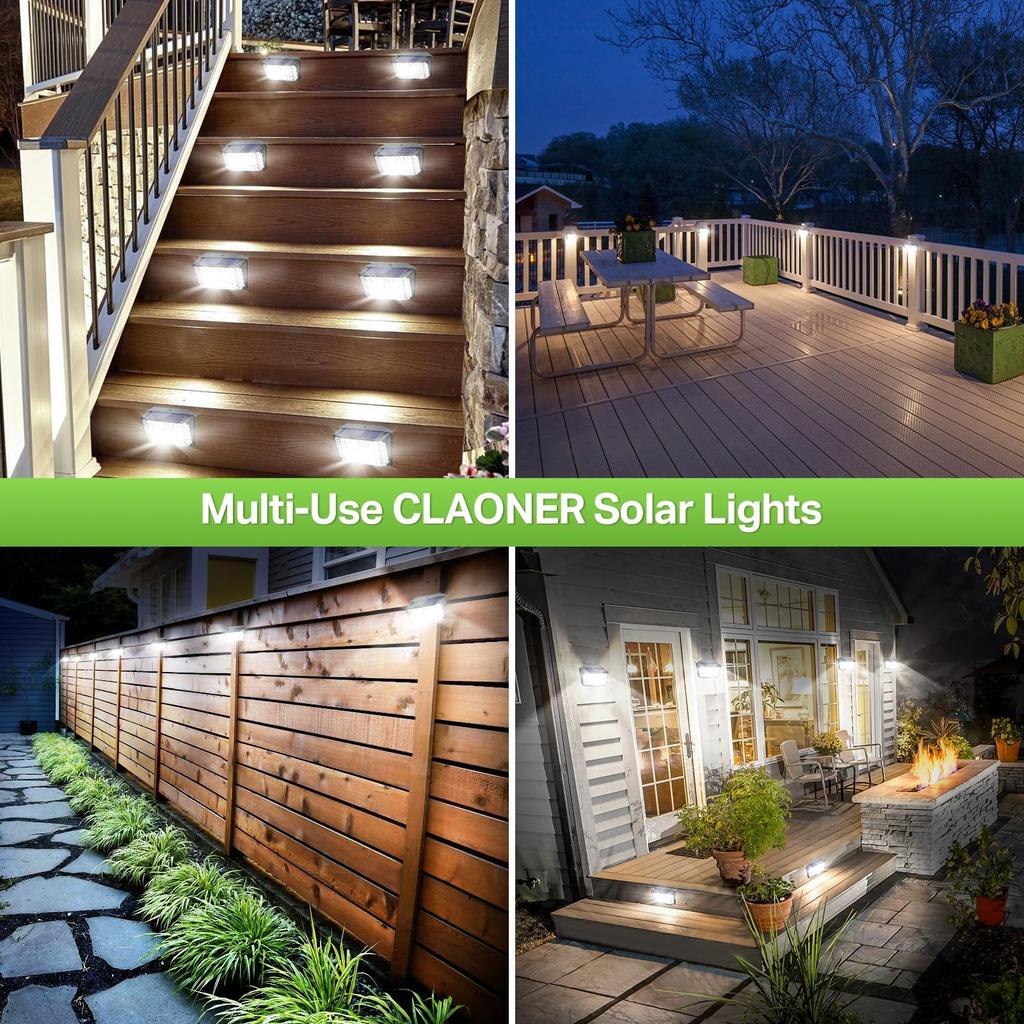 Solar Lights Outdoor,176 LED Super Bright Motion Sensor Lights Waterproof Security Light for Fence Yard Door Patio Garage Step