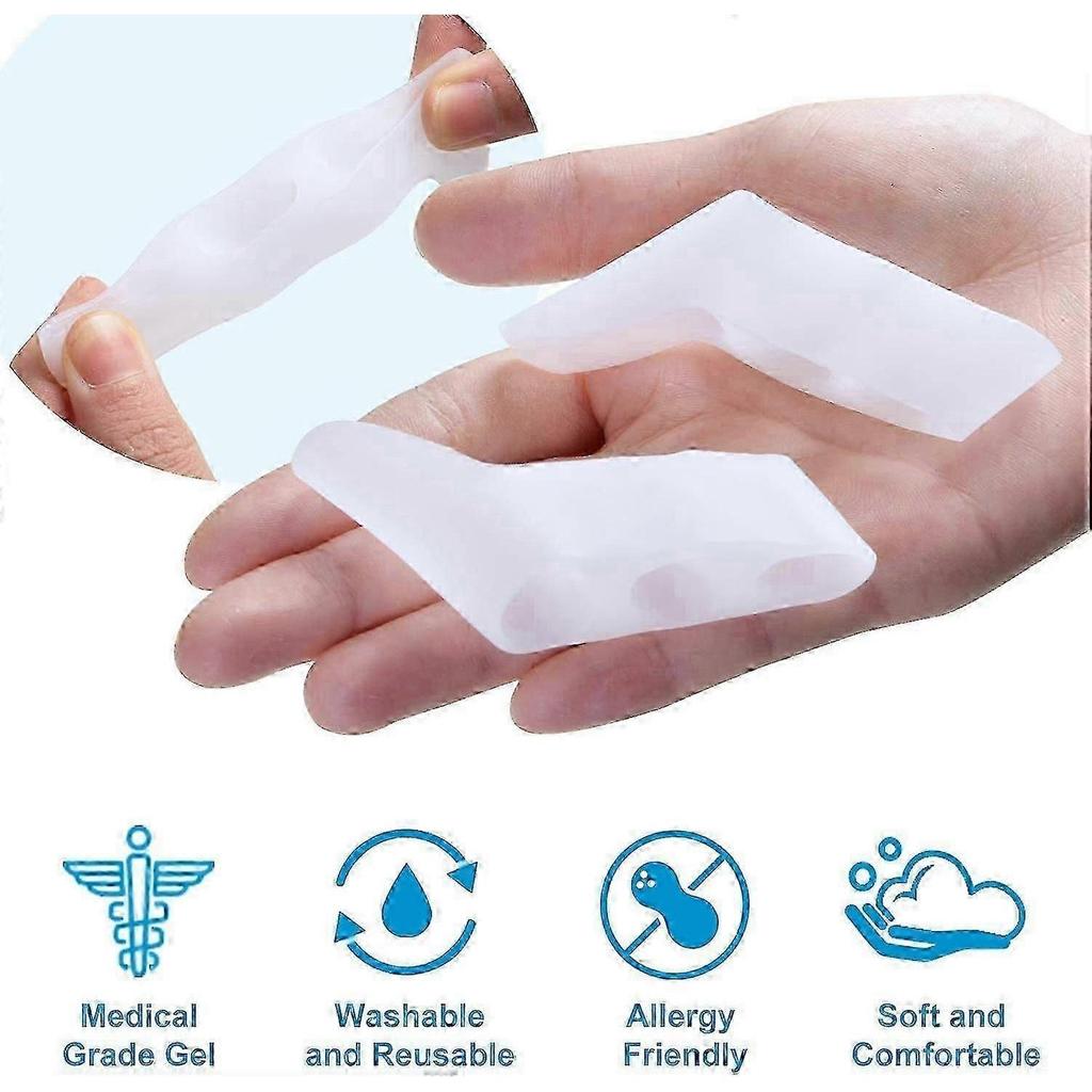 Toe Spreader Small Toe, [6x] Silicone Toe Spacer for Overlapping Toes, Fast Pain