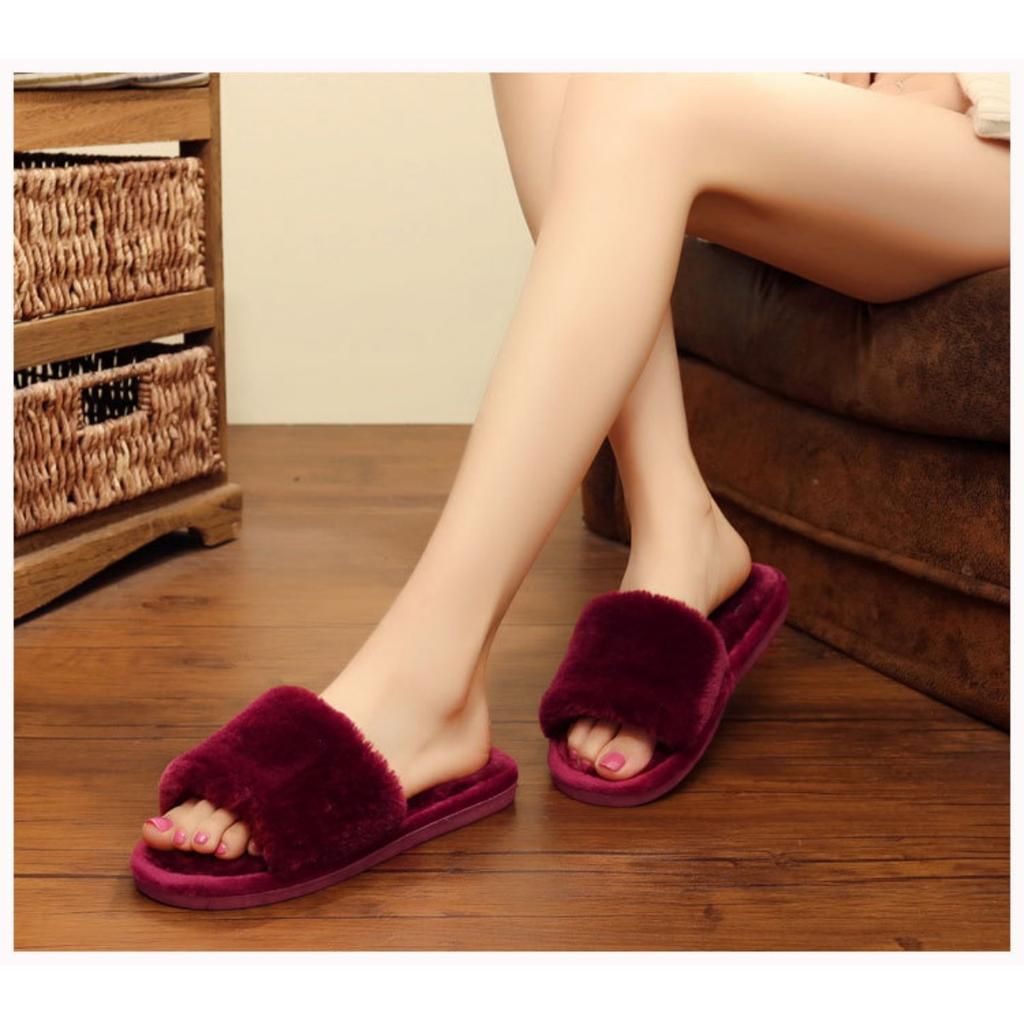 Ladies, warm shoes, soft, indoor slippers, plush cotton slippers