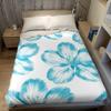 Turquoise Petal Weave Flannel Blanket Warm Soft Halloween Christmas Couch Warm Cozy Decorative Decor Gift for All Season