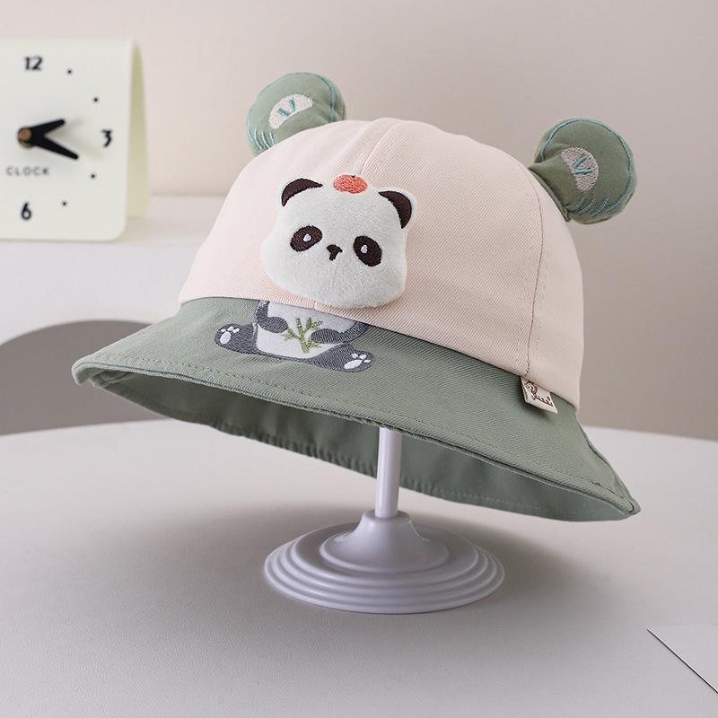 Baby Panda Bucket Hat - Super Cute Cartoon Sun Protection for Boys & Girls, Spring/Autumn Style