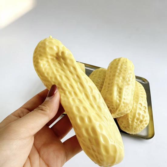 Pinch Toy with Peanut Shape Stress Relief Toy Soft Squeeze Sensory Fidget Toy Non-Sticky Desktop Ornament for Kids Adults