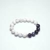 Handmade Natural Volcanic Stone Snowflake Stone Bead Bracelet Men's Retro 10/8mm Elastic Bead Couple Bracelet