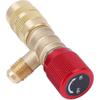 Refrigerant Charging Valve Brass Liquid Safety Valve for R22 R410 R134A R404 1/4in Male 5/16in Female Air Conditioner Manifold