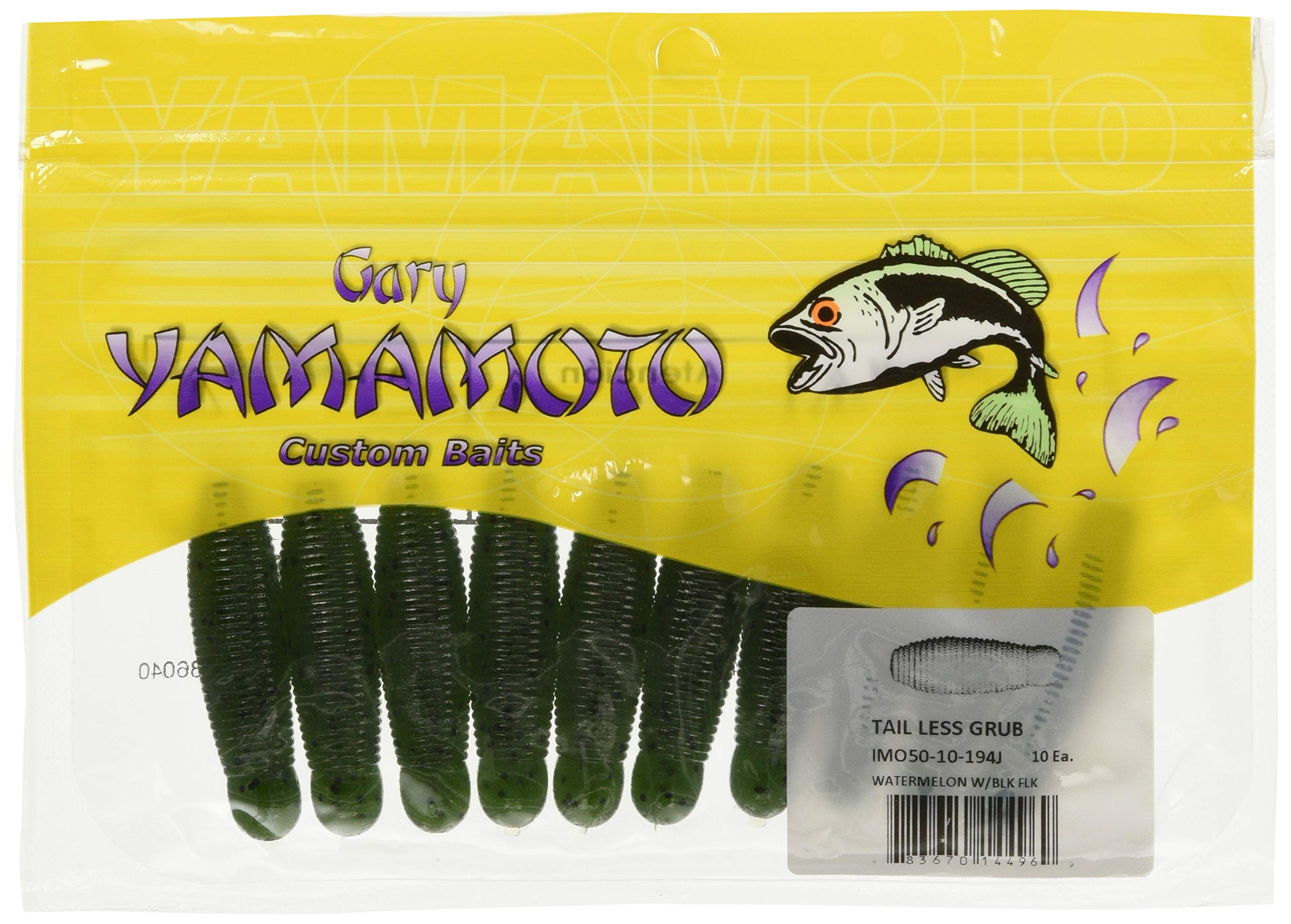 Smith Gary Yamamoto Imograb Worm 50mm Watermelon Pepper (SMITH LTD) Approx. 5.7g (10 pieces) #194