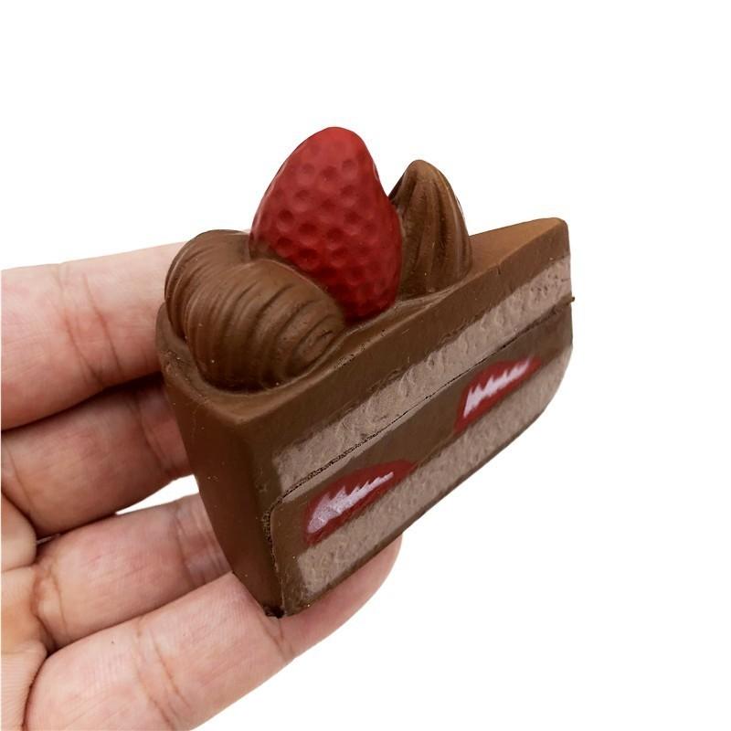 Realistic Triangle Cake Model European Style Resin Decor For Photography And Early Education