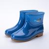 Women's Non-slip Low-top Rain Shoes, Short Tube Rubber Boots, Low Heel Water Shoes