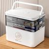Compact Multi-Layer First Aid Kit: Spacious Family Medicine & Emergency Storage Box