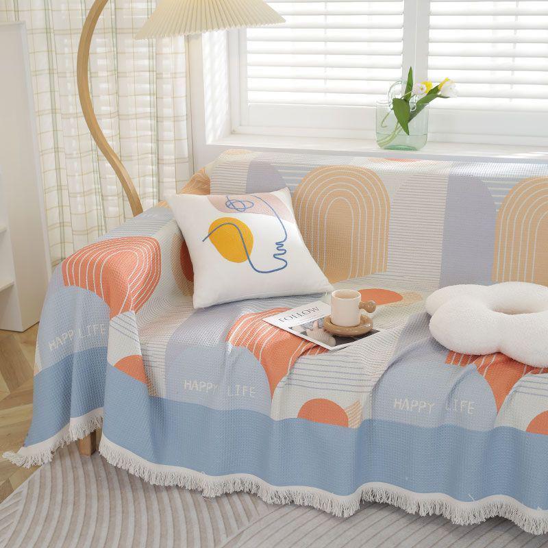 Nordic Universal Non-Slip Sofa Blanket Cover – Full Coverage, All-Season, Machine Washable