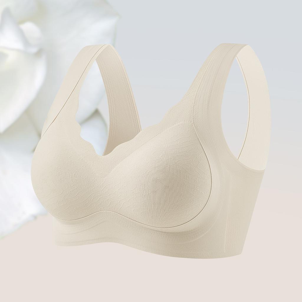 Camellia Scented Seamless Soft Support Wide Strap Invisible Anti Sag Bra For Women