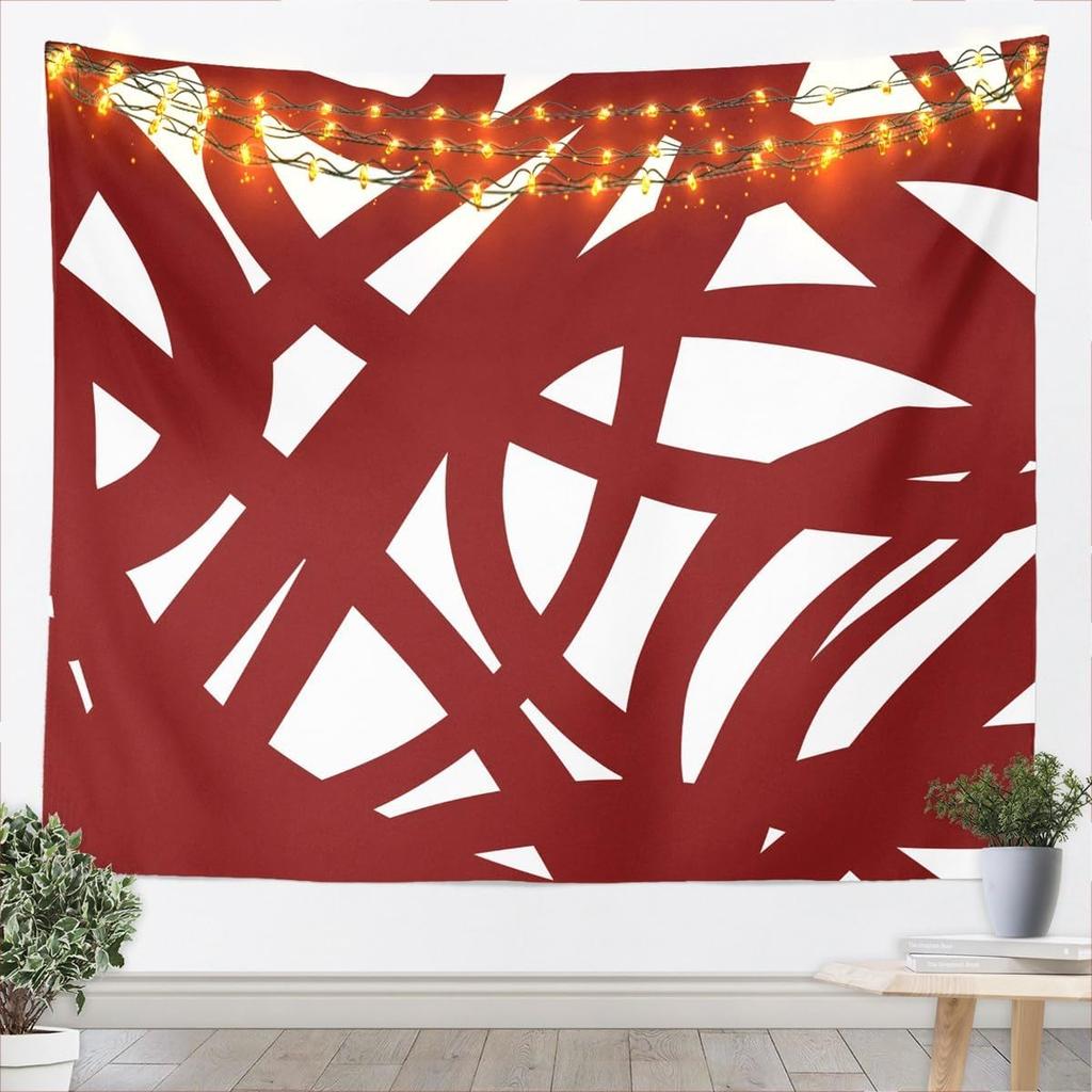 Stripes Wall Art Dark Black And White Tapestry For Kids Boys Girls Teens Room Decor Abstract Hanging Blanket Medium Geometric