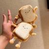 1/2pcs Toast Coin Purse  Cartoon Cute Portable Earphone Bag  Creative Small Storage Bag