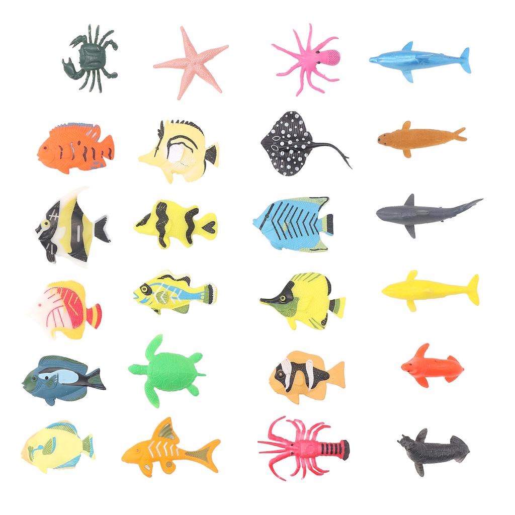 12 stk Tropisk Fisk Leke Sett PVC Pedagogisk Læring 12 stk Havdyr Figurer Sett
