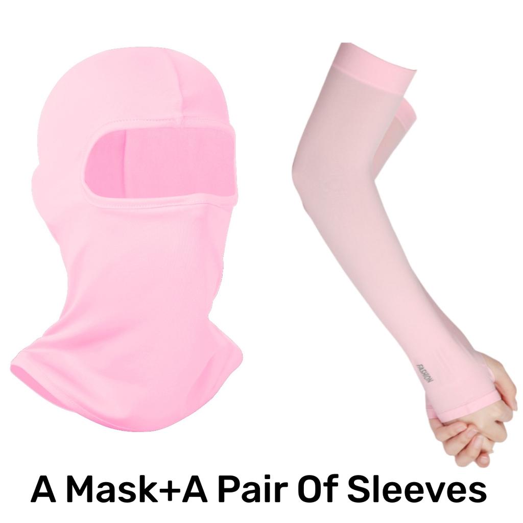 Motorcycle Balaclava Full Face Cover with Arm Sleeve Warmer Wind Shielding Breathable Motorbike Motocross Biker Cycle Riding Anti Practical Use