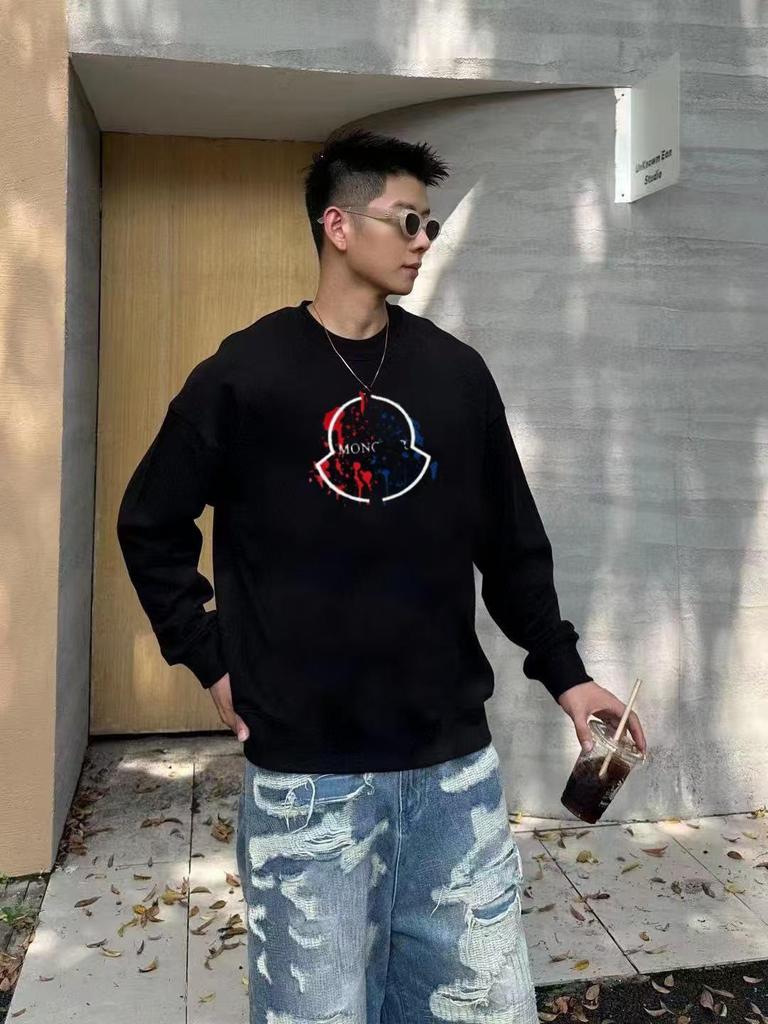 Meng Family Autumn/Winter Couple Hoodie with Badge Embroidery - Casual Breathable Round Neck Top