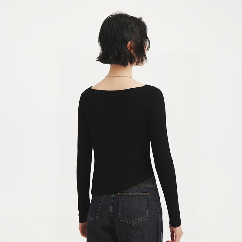 Hotwind Women's Spring 2026 Cowl Neck Long-Sleeve T-Shirt