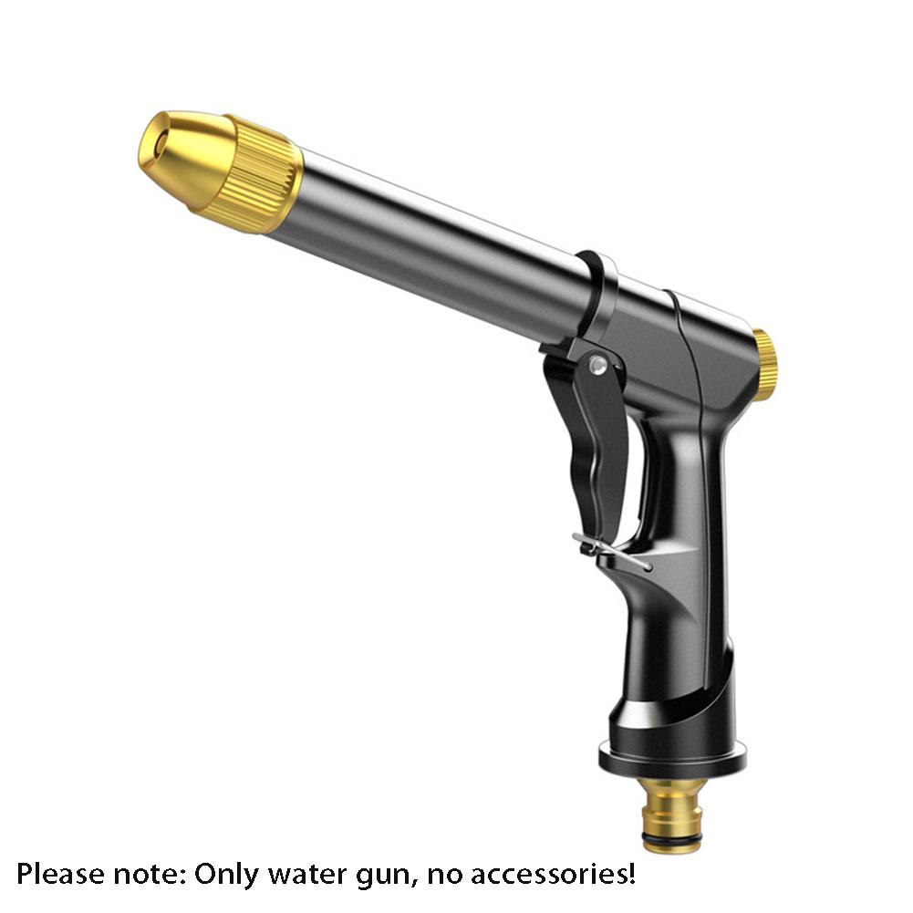 

High Pressure Garden Spray Gun, Brass Nozzle, Heavy Duty Water Gun, Adjustable Flow for Plants Watering, Cleaning, Car Washing чёрный