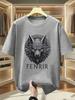 Novelty Norse Mythology Giant Wolf Fenrir Funny Unisexs T Shirt Unisex Cotton Tee Casual Summer Oversized Loose Top Short Sleeve