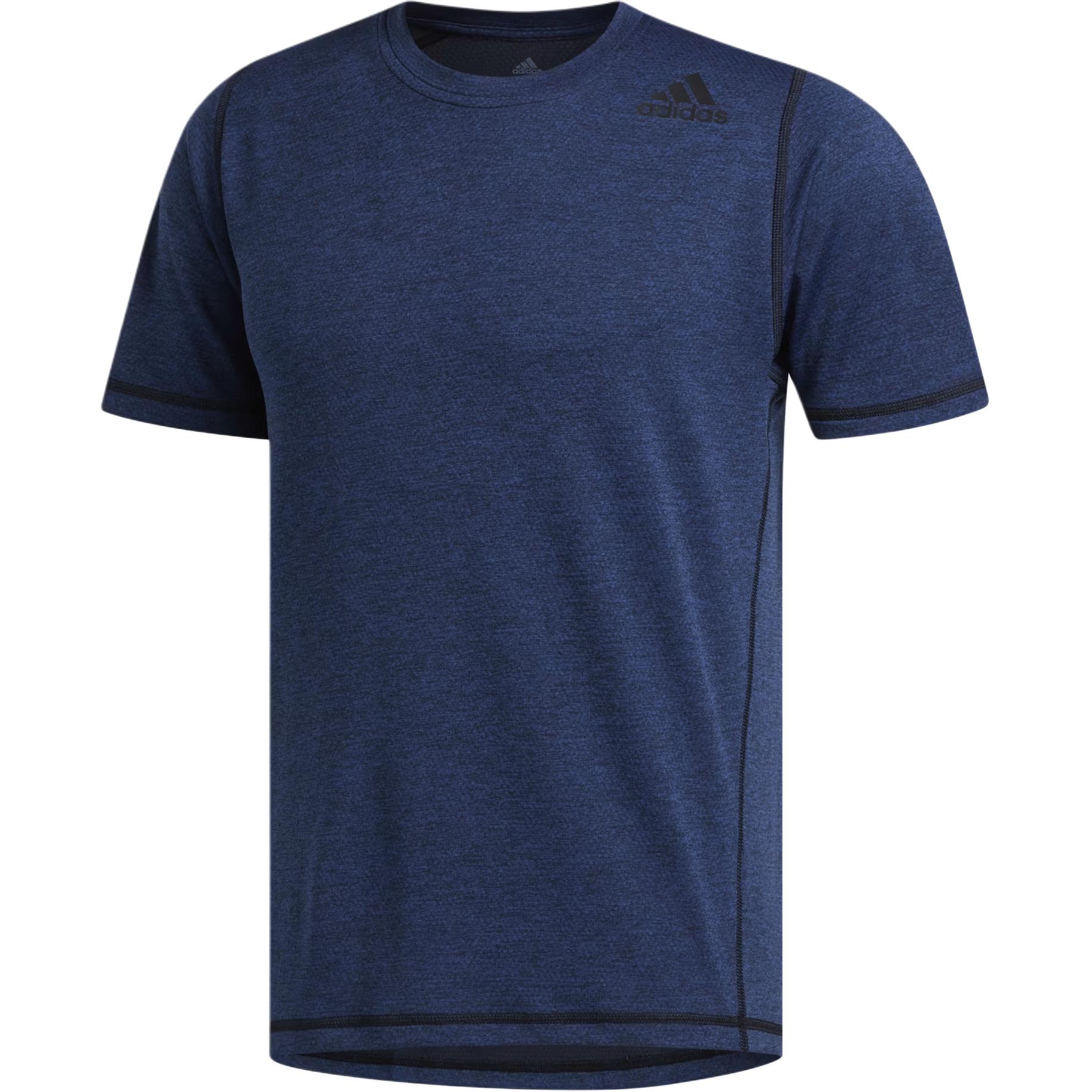 

Adidas Solid Color Logo Crew Neck T-Shirt Men Tops Blue FJ6171 S