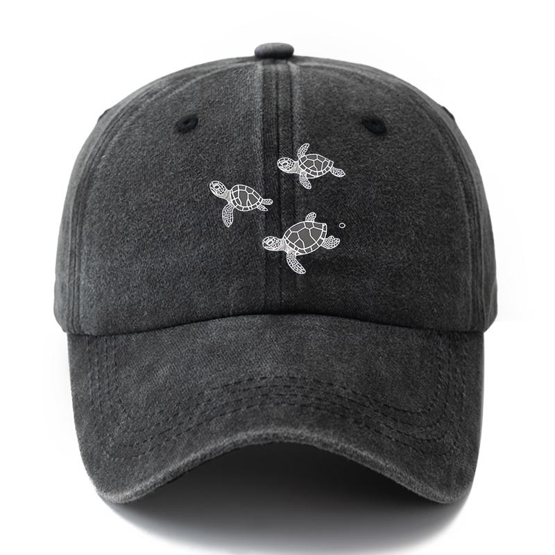 Fashionable Printed Turtle Print Baseball Cap for Men and Women, Outdoor Activities, Vacation, Travel, Camping, Leisure