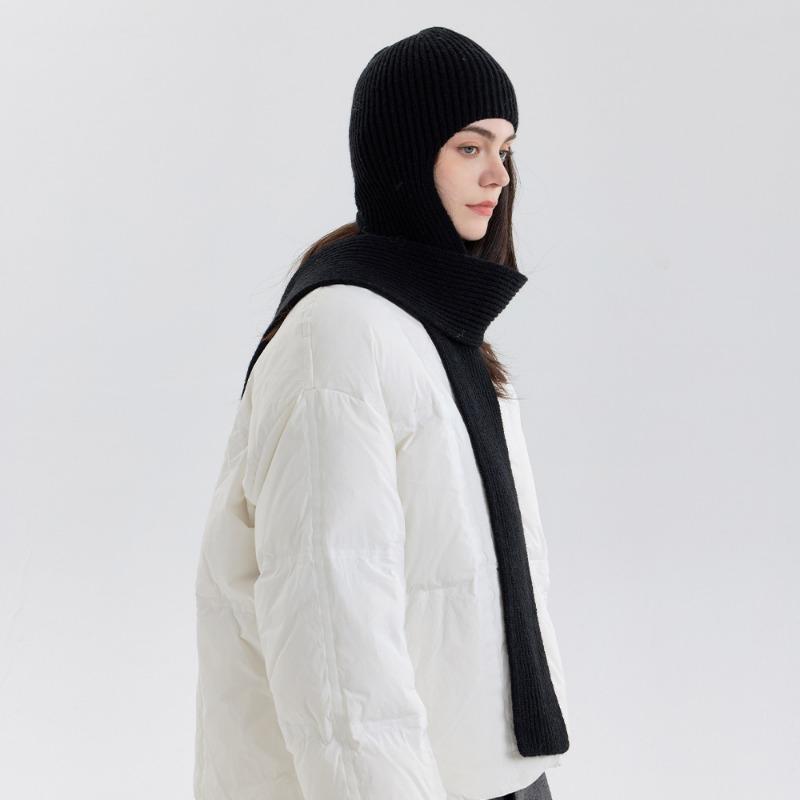 Premium fashionable hooded scarf integrated shawl men and women autumn and winter warm hooded bag head neck protection cold scarf shawl