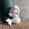 Mehrzweck Entzückende 3D Meerjungfrauen Robuste Silikonform Tragbar für Resin-Handwerk und Gipsfiguren Heimdekoration