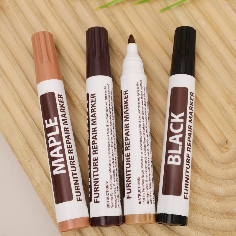 Holzmöbel Reparaturstift Touch-Up Stifte 6 Farben für Flecken Kratzer Holzböden Tische Bettpfosten Restaurations-Kit Werkzeuge