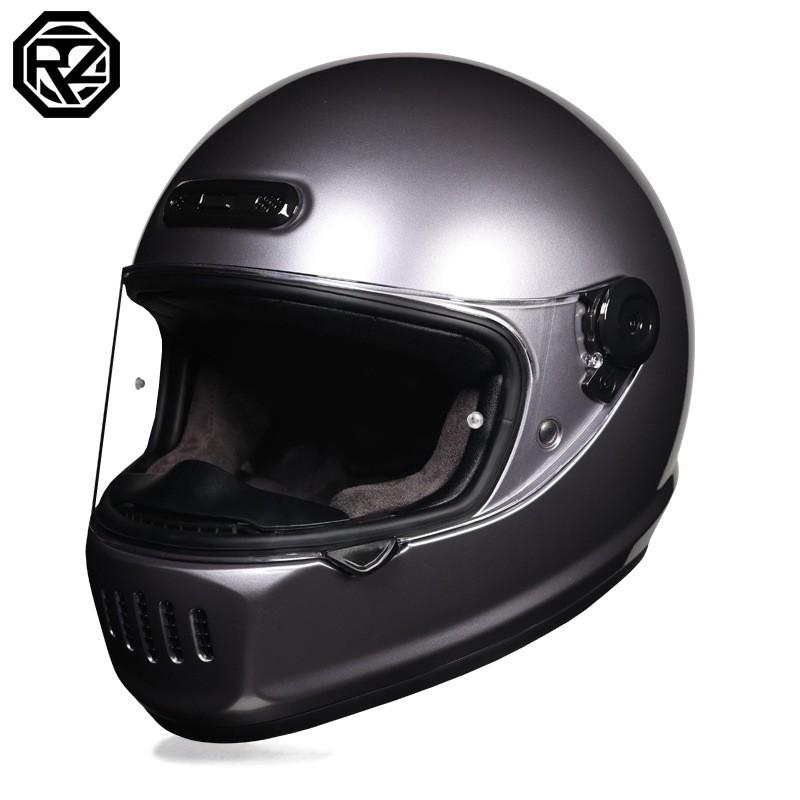 Full Face Motorcycle Helmet Men Women ABS Retro Cruiser Style All Season Use With Multiple Color Options