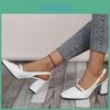 Summer High Heel Shoes For Women With Square Toe And Rubber Sole Perfect For Party Wear