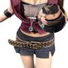 Hip Hop Trend Waist Belt Punk Wide Chain Heavy Duty Grunge Chain Modern Waistband Waist Chain Studded Belt