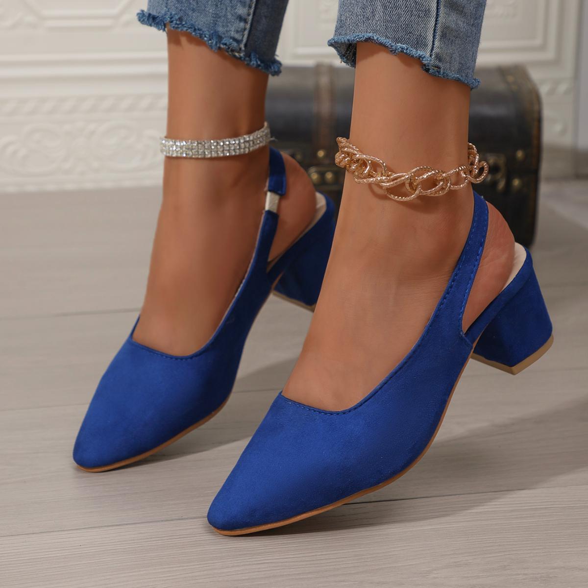 

Модные женские туфли-лодочки Летние с острым носком Босоножки на высоком каблуке Женская модная банкетная обувь на каблуке Женская дизайнерская обувь для свадебной вечеринки 42 синий
