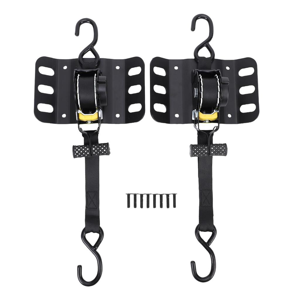 2PCS Retractable Truck Bed Ratchet Straps FL3Z 9928408 AB Self Retracting Tie Down Straps with Boxlink Plates and Dual
