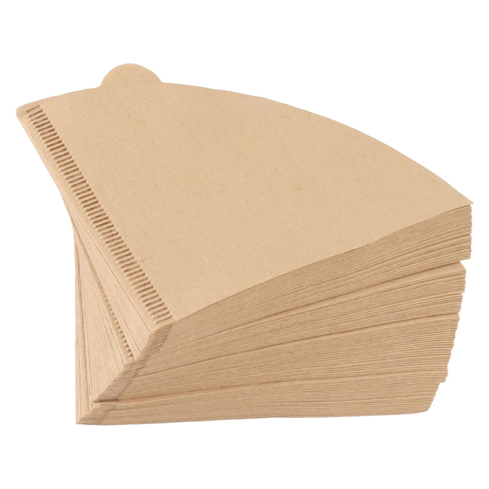 100 Pièces de Papier Filtre à Café Jetable en Forme de Cône, 1 à 2 Tasses, Filtre pour Cafetières Pour Over, avec Jetable Naturel Non Blanchi D