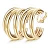 9x  No Piercing Required Earrings Creative Gold Plated Clip On Earrings No Pierced Comfort Fit For Women