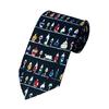 Polyester Silk Necktie Musical Instrument Wine Bottle Graphics Print Shirt Long Tie Business Casual Attires Essential