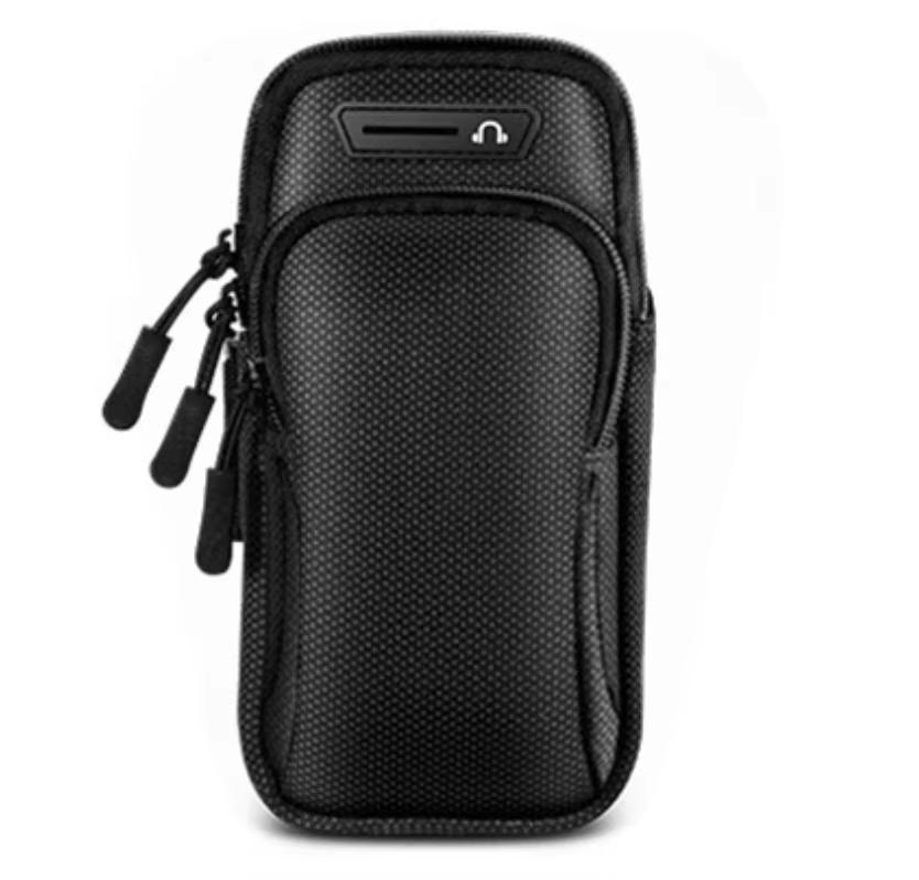 

Phone Arm Bag with Headphone Jack Waterproof Breathable Sports Running Bag Gym Mobile Phone Holder чорний