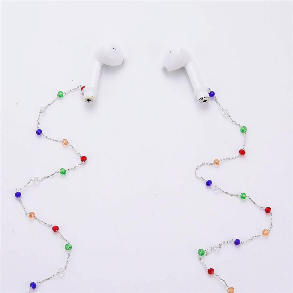 

Teamer Anti-lost Earphone Holder Evil Eye Beads Charm Chain for Airpods Wireless Bluetooth Headphone Neck Strap Cord String 2026