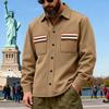 Male Fleece Lined Cardigan Jacket Loose Fit Outdoor Sweatshirt