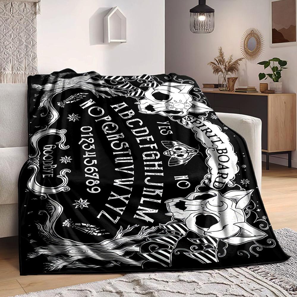 1Pc Spirit Board Divination Blanket Soft And Comfortable Casual Warm Camping Travel Christmas Halloween Xmas Gift M928571