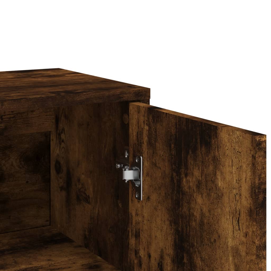 Sideboards 3 Pcs Smoked Oak 60 X 31 X 84 Cm Engineered Wood