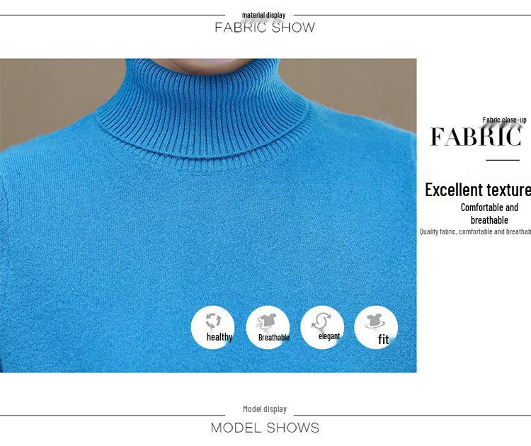 Premium Cashmere High Neck Warm Base Layer for Middle-aged and Elderly Women - Versatile Plus Size Top
